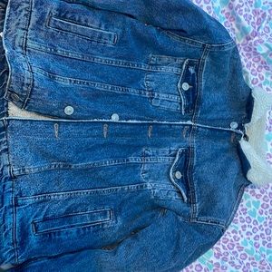 Jean jacket with fur inside for 11-12 year old boys.